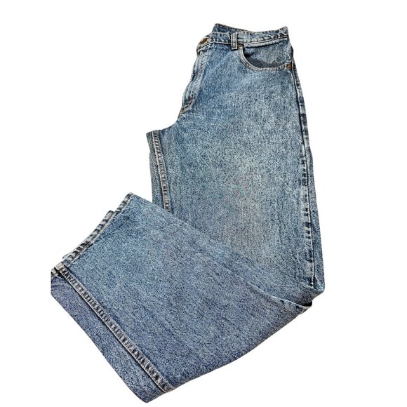 Levis 550 Mens Dark Wash Loose Fit Straight Size 36/32 Y2K Dad Jeans Work Pants - Picture 8 of 15